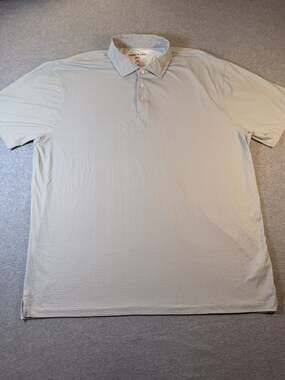 Kenneth Cole Golf Performance Polo Shirt Men's XL Geometric Print White Green